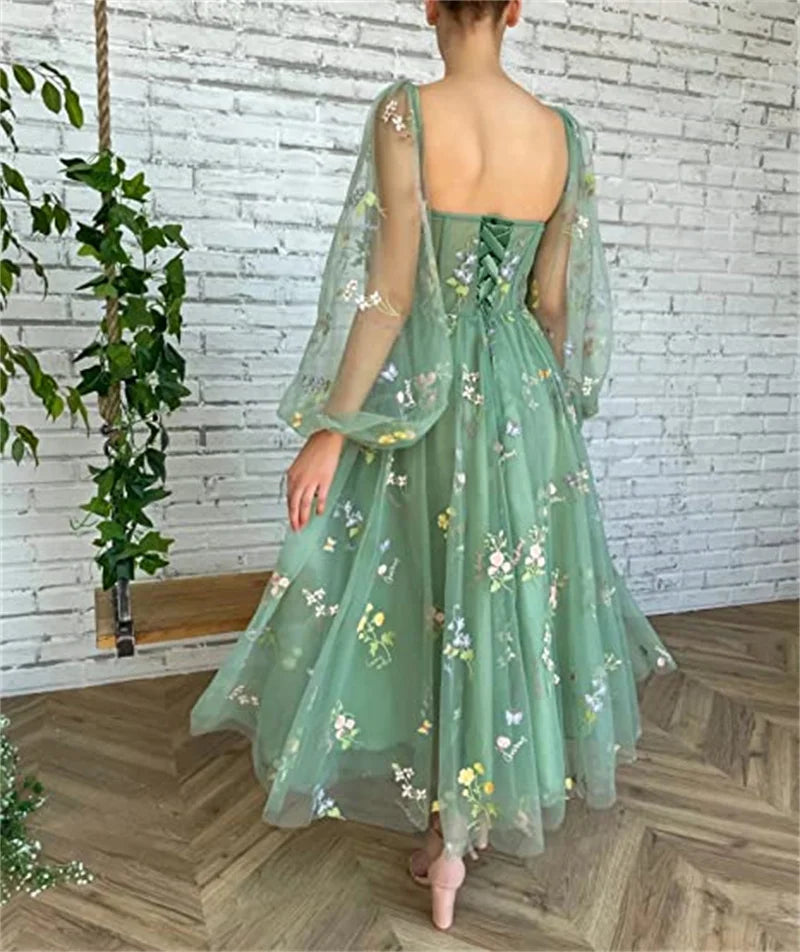 Fairy Princess Flower Tulle Maxi Dress